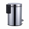 VINNDUNN Soft Close Pedal Bin, 3 Litre, Stainless Steel (Chrome,