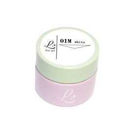 LinoGel Color Gel Gel Nail Cosmetics Registration 0.2 oz (5 g) Compatible with LED/UV Light 01M White Professional Nail Made in Japan
