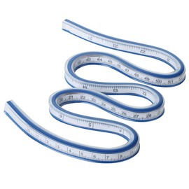 CUHZA 1 x Flexible Curve Ruler, 60 cm Ruler, Flexible Curves, Ruler, Measuring Tool for Drawing Painting Graphics and Dress Design