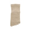 [Mikasa] TSUBO Recipe Urn Map Five Toe Socks (Beige)