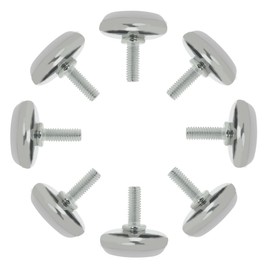 Sourcingmap M6 x 15 x 30mm Screw on Furniture Glide Leveling Feet Floor Protector Adjustable Leveler for Cabinet Machine Leg 8 Pack