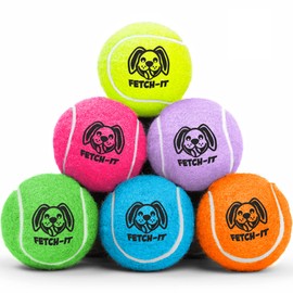 Dog Tennis Balls By Smith’s | 6 Pack | 4.7CM / 1.85” Diameter | 25% Stronger | High Visibility Colours | Tested And Certified | Best For Small And Toy Dogs (Below 10KG)