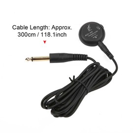 Guitar Pickup Converter, Black Mini Piezo Pickup Microphone Converter, Guitar Accessory for Acoustic Guitar, Violin, Ukelele, Collect