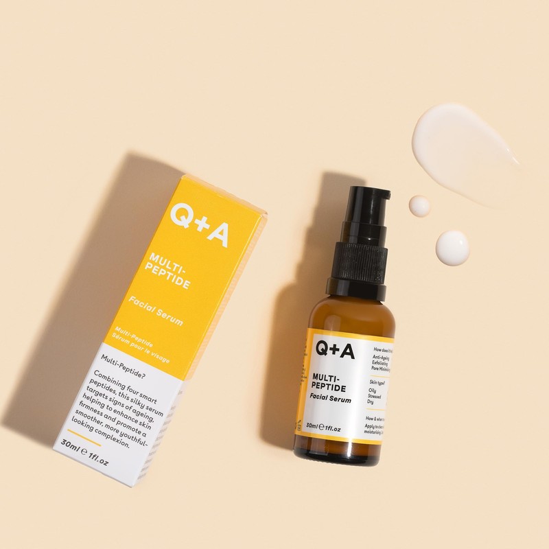 Q+A Multi-Peptide Serum (30ml), Anti-Ageing Face Serum with Polypeptide, Fragrance