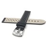 Bandini 22mm Mens Italian Leather Watch Band Strap - Black