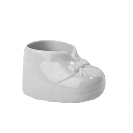 12 Medium Baby Booties Candy Holders Favors 2.25" - White