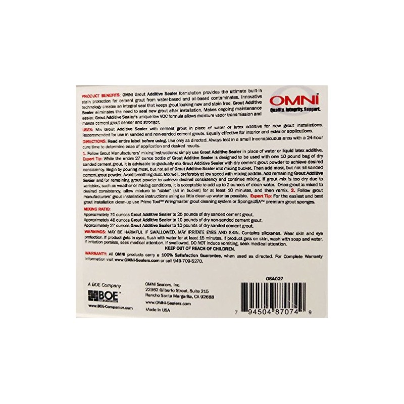 Omni Grout Additive Sealer (Clear, 70 oz)
