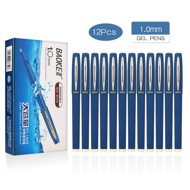 BaoKe Gel Ink Pens Rollerball Pens 1.0mm Medium Line, Box