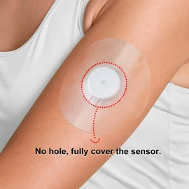 55Pack Freestyle Libre Adhesive Patches Breatheable Waterproof Libre Sensor Patches-Clear CGM Patches with No Glue in The Center-Enlite-Guardian-Freestyle Libre 14 Days Sensor Patches
