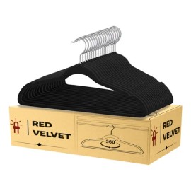 Ganchos Terciopelo Negros 50 Unidades Antideslizantes 360 Color Negro