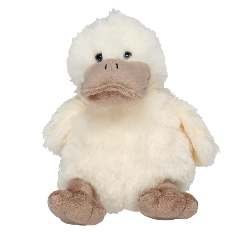 WISHPETS 10" Sitting Creamy Duck Stuffed Animal Plush Toy