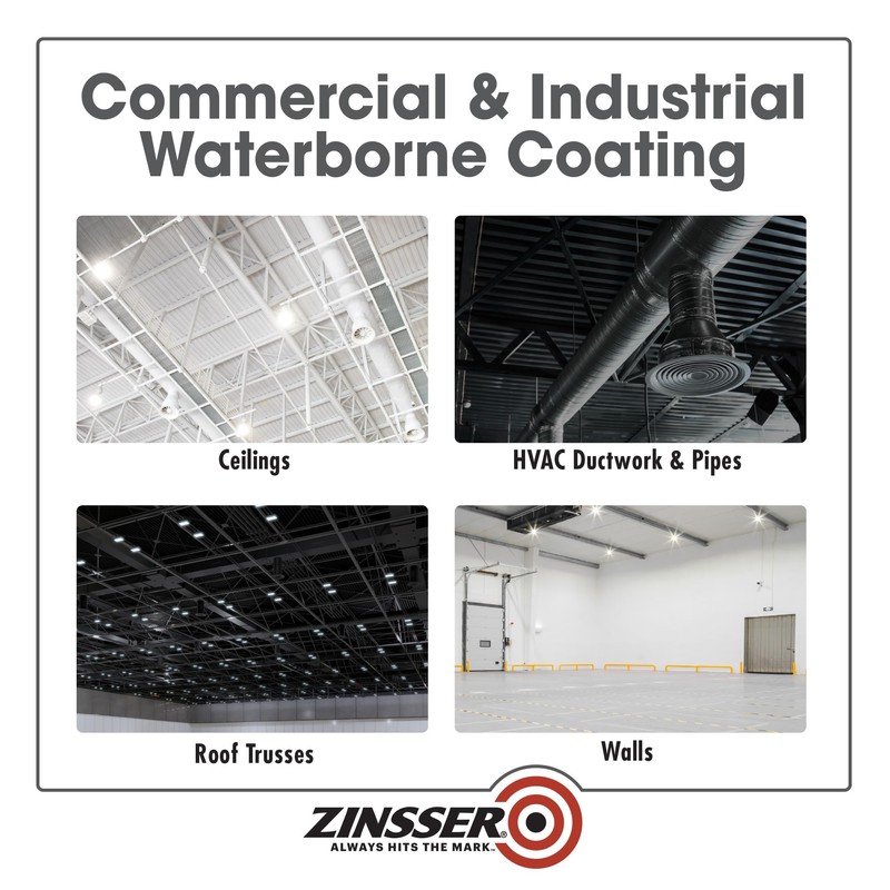 Zinsser 293233 Dryfall Commercial & Industrial Waterborne Coating, 5 Gallon,