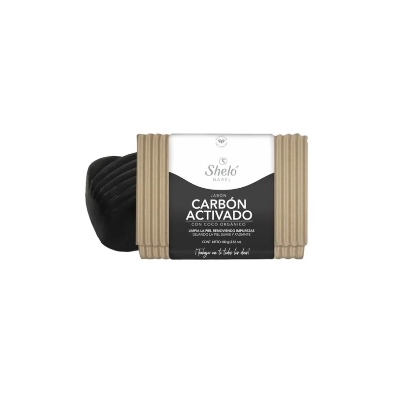 Jabon Carbon Activado Shelo Nabel 100grs. 2 Piezas
