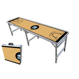 8-Foot Beer Pong Table - Basketball Court Graphic