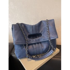 Bags for Women, Denim Shoulder Bag, Large Capacity Chain Strap Crossbody Sling Purse Bag for Daily Used, Casual Trendy Versatile High-quality Daily Commuting Bag, Bags for Women:_Blue_Please Refer To The Pictures for Dimensions