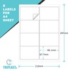 Triplast 10 x Multipurpose A4 Label Sheets - 8 Labels