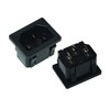 FILSHU IEC320 C14 Panel Mount Plug Adapter AC 250V 15A