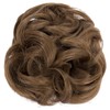 Rose bud Messy Bun Hair Pieces for Women Light Brown
