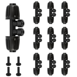 Kalolary 10 PCS 1/2" to 1/4" Stabbed Three Way Fast Fittings, i.e. Leak Proof Lock Shunt by Drip Irrigation, Suitable for 4-Way Fitting and 4 Stopper Irrigation Pipe