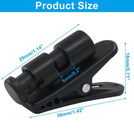 Bonsicoky 2 Pack Headphone Wire Clips - Durable Earphone Cable Clamp Hooks for 2.5-4mm Wires - Keep Your Cords Organized and Secure on Clothing