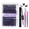 Individual Lashes C Curl Cluster Lashes Kit 12-16mm C3/C9 0.07mm