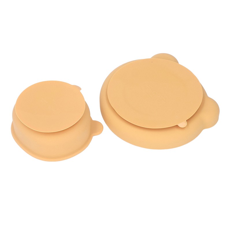 Baby Feeding Set Cute Bear Shape Soft Safe Silicone Toddler