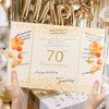 Saburrnity 70th Birthday Signature Book, Champagne and Gold Party Decorations