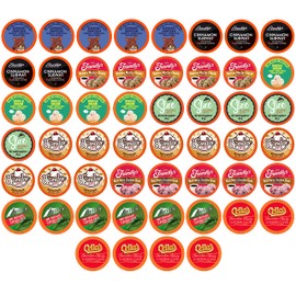 Two Rivers Coffee Flavored Coffee Pods Sampler for Keurig K Cup Brewers, Single Serve Variety Pack, 52 Count