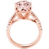 Gem Stone King 18K Rose Gold Plated Silver Peach Simulated