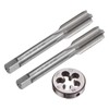 sourcing map 3pcs Tap and Die Set, 1/2-28 UNEF Thread