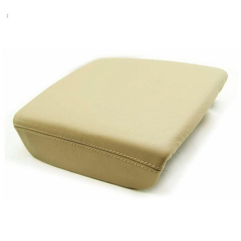 GXARTS Leather Center Console Lid Armrest Cover Beige Tan Compatible