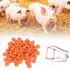 100Pcs Rubber Elastic Sheep Cow Pig Tail Castration Pliers Rings