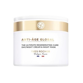 YVES ROCHER - Anti Age Global Crema Facial 3 En 1 Antiarrugas, Todo tipo de Piel, Con Ácido Hialurónico - Fórmula Vegana, 75 ml