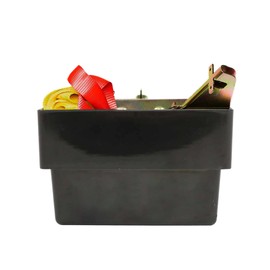 DC Cargo Large E-Track Storage Bin – Unshakable Enclosed Trailer Accessories – Etrack Basket - Compact Organizer and Portable E-Track Storage Bin – Size Large