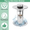 M METERXITY 3-Pack Bathroom Sink Stopper Hair Catcher, Bathroom Sink