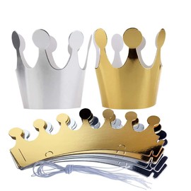 Happium Birthday Crown Paper Hat Princess Party Favors for Kids, 10pcs