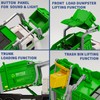 Yewkou Garbage Truck Toy, Friction Powered Recycling Vehicles with Lights