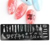 3pcs Flower Rose Flower Fruit Lemon Line Stamping Plate Nail