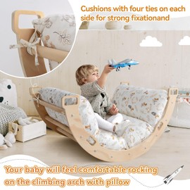 Cushion for Climbing Arch, Rocker Pillow for Toddlers Arch Climber, Floor Lounger Seats Pillow and Cover, Floor Cushion Toddler Nap Mat, Bed Floor Pillow for Kids (Cushion for Rocker)
