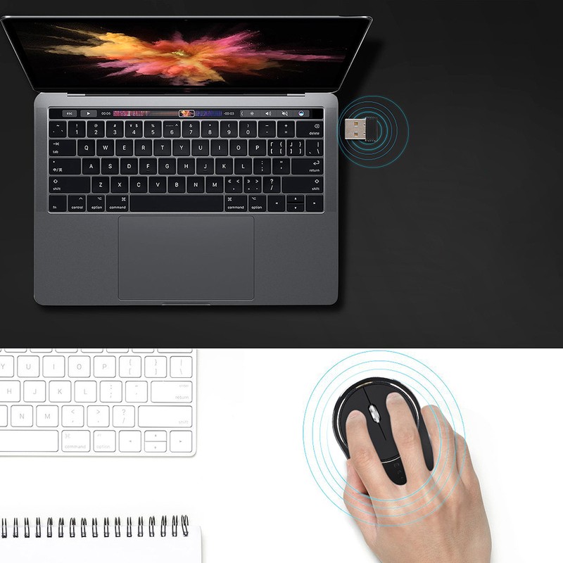 Aluminum Alloy 2.4G Wireless Rechargeable Mouse Office Silent Computer Mouse