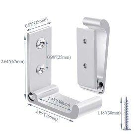 OHIYO Folding Wall Hooks 3" Folding Coat Hooks 6pcs Fold Up Wall Hooks for Hanging Coat Foldable Coat Hooks Wall Mounted Towel Hooks for Bathroom Hooks Wall Headphone Hanger (Silver)