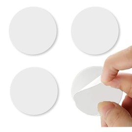 YAFIYGI 4 Pcs Adhesive Disk for Suction Cup Shower Suction Cup Adhesive Sticker Discs 80mm Circular Plastic Mounting Pads Heat Resistant Double-Sided Stickers Suction Items Coated Stick Pad Holder