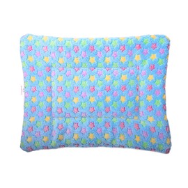FJWYSANGU Fluffy Pet Cat Blanket Soft Coral Velvet Pet Puppy Cushion Mat Warm Cover Soft Pad Mat M Light Blue