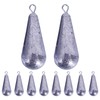 Fishing Drop Shot Weights - 10X Lead Sturdy Teardrop Shape