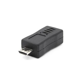 CABLEPELADO Adapter Mini USB Female to Micro USB Male | Female to Male | Black | for Mobile Phones and MP3 Players | 1 Unit