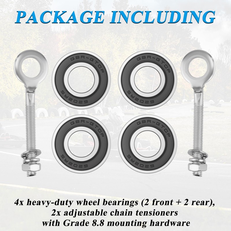 JOYYANGFANG Go Kart Front/Rear Wheel Bearing Kit for 196-212cc Mini