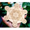 Prajet Wooden Carving crystal Grid - Amplify The Power of