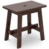 BEEFURNI Rectangular Acacia Wood Stool, Small Bench Seat, 18 Inch