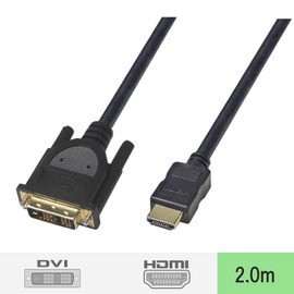 DVI to HDMI Converter Cable 2.0m [HDMI to DVI Bi-Directional] Gold Plated