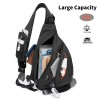 TUDEQU Sling Bag for Men Crossbody Backpack8 Pockets Sling Backpack